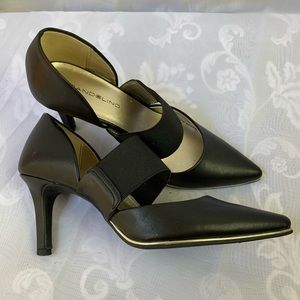 andolino women’s size 6M black leather 3” heels